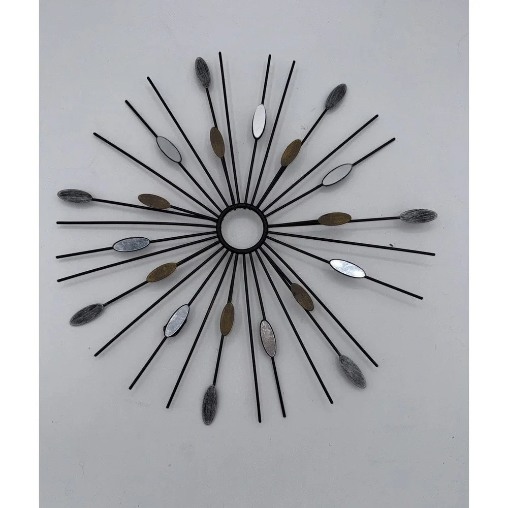 Set Of 3 Metal Starburst Wall Art 12